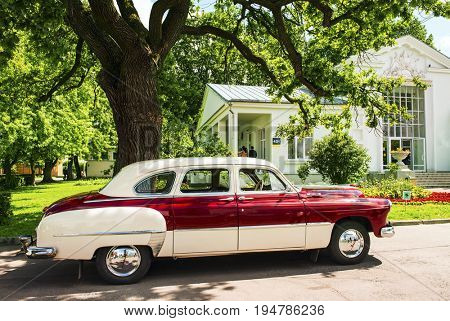 Russia. Moscow. 07/01/2017. The car is a retro ZIM. Date of issue circa 1950