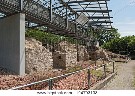 FLOERSHEIM, GERMANY-JULY 07, 2017: Historical lime kilns in Floersheim (Hesse) from the 18th and 19th century, Germany