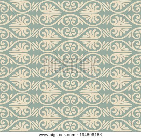 Antique Seamless Background Vintage Crimson Curve Spiral Fan Shape Flower