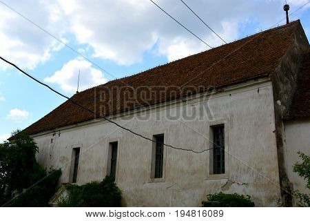 Typical House In The Village Crit-kreutz, Transylvania. The Villagers Started Building A Single-nave