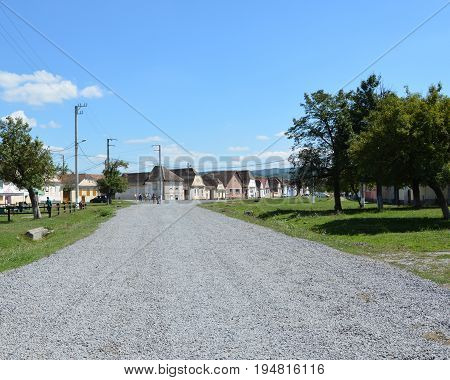 Typical House In The Village Crit-kreutz, Transylvania. The Villagers Started Building A Single-nave