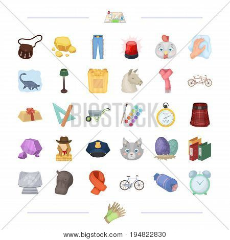 education, travel, police and other  icon in cartoon style.sport, history, Mine icons in set collection.