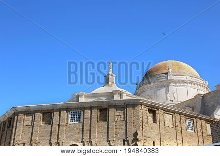 Blue Sky and Multiple Buildings in Cadiz, Spain