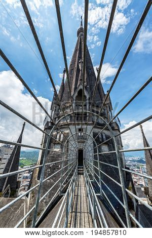 Narrow Walkway On Cathedral Roof