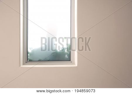Shadow of a man in window