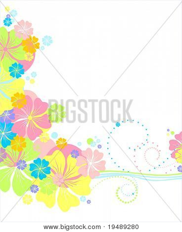 Vektor floral Backdround / leichte Farben