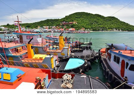 view of Koh Si Chang island in ChonburiThailand