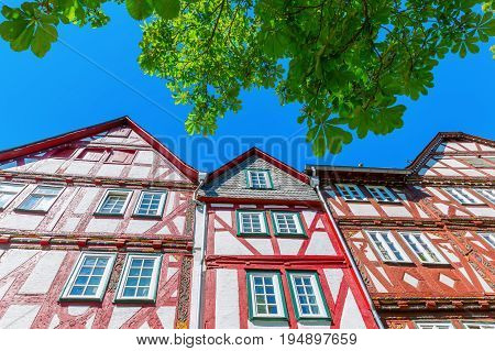 Facades Of Old Buildings In Herborn, Germany