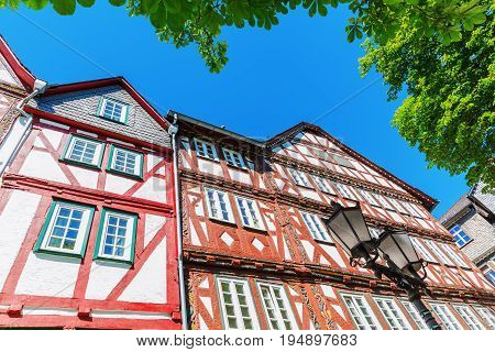Facades Of Old Buildings In Herborn, Germany