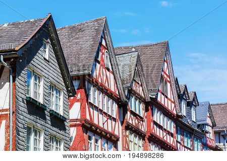 Facades Of Old Buildings In Herborn, Germany