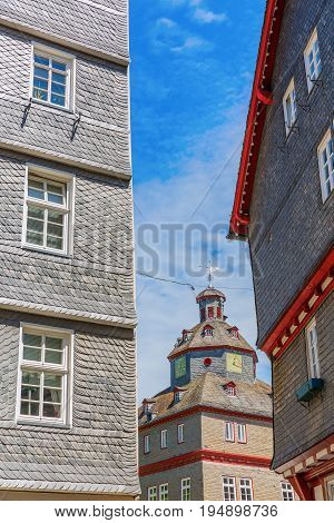 View To The Historical City Hall Of Herborn, Germany