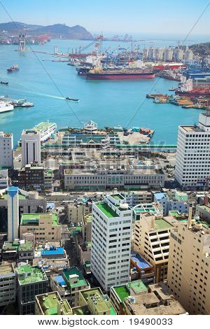 Havnen / fragt / antenne se / Asien / Sydkorea