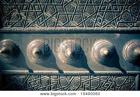 Porte de l'ornement de la Mosquée Süleymaniye à Istanbul, Turquie
