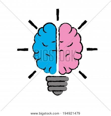 brain bulb to crative ideas solutions vector illustration