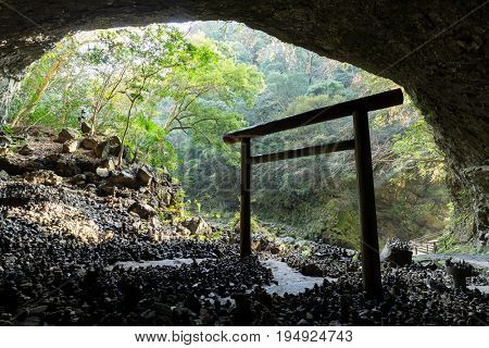 Torii in the cave