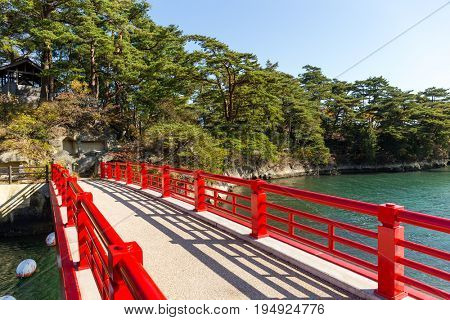 Matsushima and red bridge