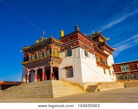 Buddhist monastery at Dege in Sichuan China