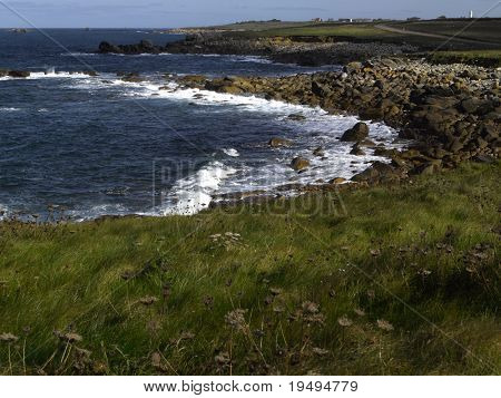 Frankrig, Bretagne, Finistere: kyststrækning af Kersaint