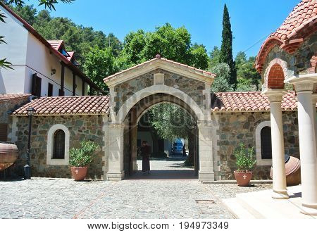 CYPRUS - JUNE 29, 2017: Machairas Monastery dedicated to Virgin Mary.