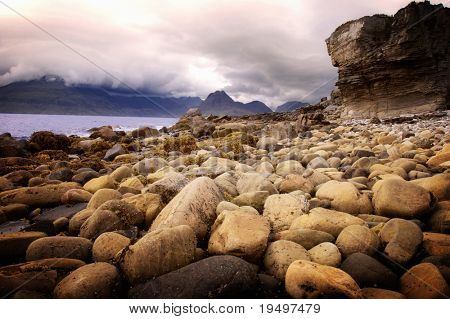 Idilli öblébe kaviccsal Isle of Skye, Skócia