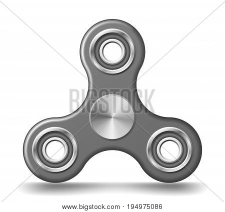 Hand fidget spinner toy - stress and anxiety relief. EPS 10