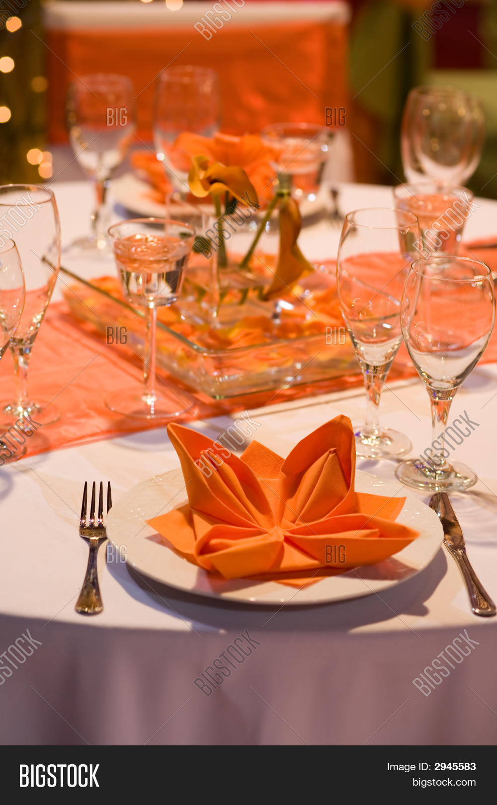 Orange Table Set Image & Photo (Free Trial) Bigstock