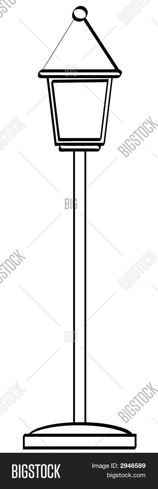 Lamp Post Outline Image & Photo (Free Trial) Bigstock