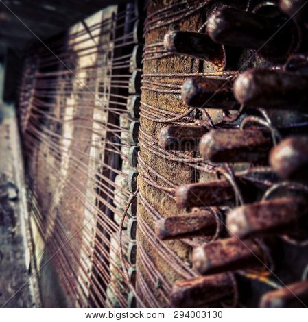 Time Does Not Spare Anyone, Nor People, Nor Objects. Old Piano Battered By Time