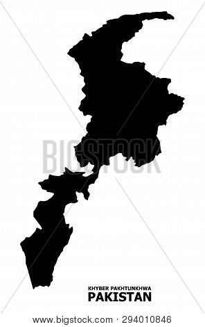 Vector Map Of Khyber Pakhtunkhwa Province With Caption. Map Of Khyber Pakhtunkhwa Province Is Isolat