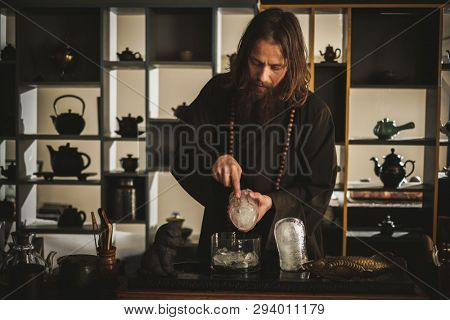 Tea ceremony is perfomed by tea master