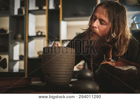 Tea ceremony is perfomed by tea master