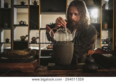 Tea ceremony is perfomed by tea master