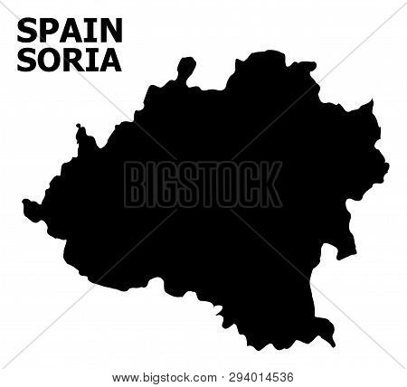 Vector Map Of Soria Province With Name. Map Of Soria Province Is Isolated On A White Background. Sim