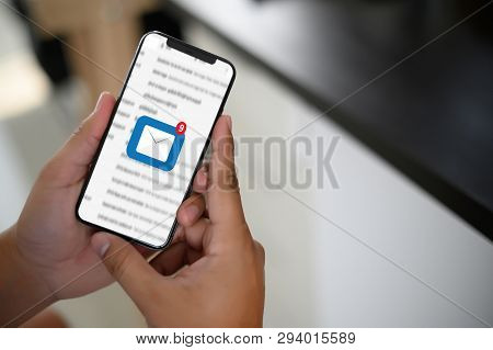 Mail Communication Connection Message To Mailing Contacts Phone Global Letters Concept