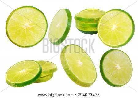 Thai lemon on a white background.Help to cure vomiting Wind, dizziness, drunkenness.With Clipping Path.