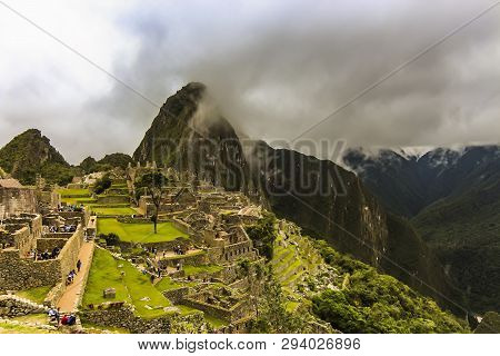Cusco Region, Machupicchu District, Peru - Dec 2014: Aerial View Of The Ancient Citadel Of Machu Pic