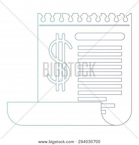 Receipt Shet Isolated Icon Vector Illustration Design