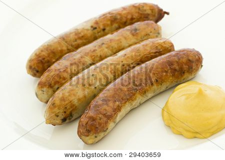 Bratwurst med sennep