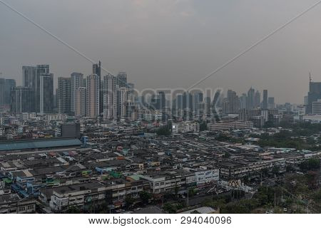 Smog Pm2.5 Dust Exceed Standard Value Of Bangkok