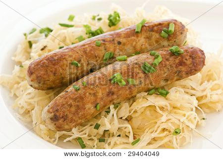 Bratwurst med surkål