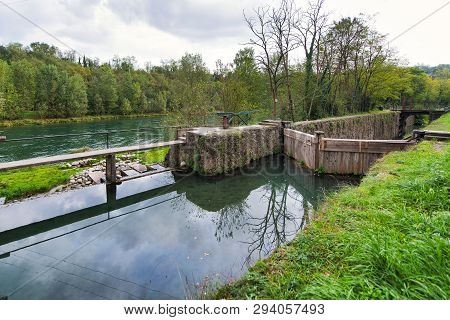 Leonardo Da Vinci Waterfall. On The River Adda