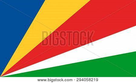 Seychelles Flag Icon In Flat Style. National Sign Vector Illustration. Politic Business Concept.