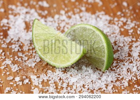 Lime And Sea Salt. Close U P.