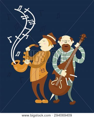 Jazz Concert Music Players Saxophone And Cello Band