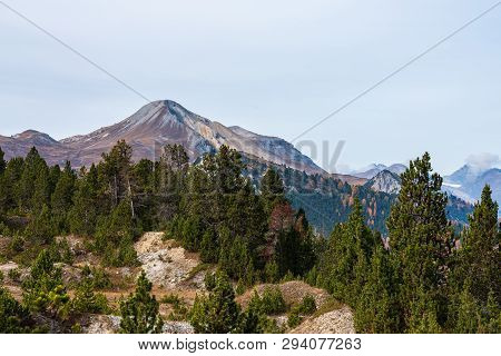 Road To Ofenpass - Fuorn Pass In Val Mustair Of Canton Grisons, Switzerland