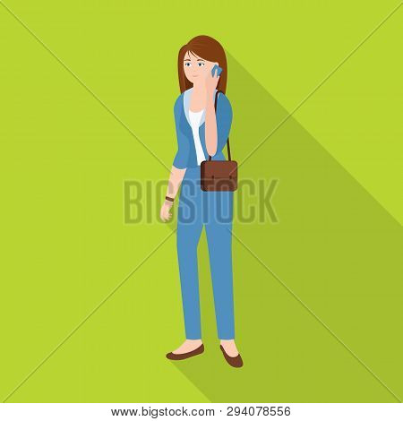 Vector Illustration Of Woman  And Business Symbol. Set Of Woman  And Businessperson Vector Icon For 