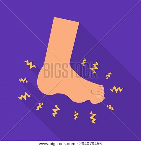Vector Design Of Foot  And Flatfoot  Icon. Set Of Foot  And Anatomy  Vector Icon For Stock.