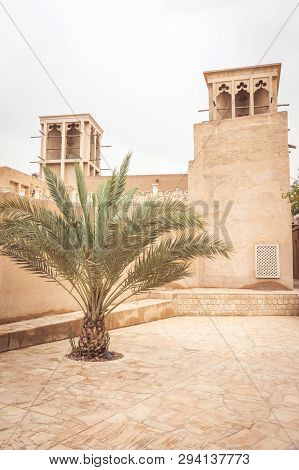 Traditional Wind Towers Called Barjeel Used As A Ventilation System As Early Feature Of Residential 