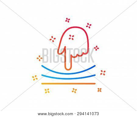 Elastic Line Icon. Resilience Material Sign. Gradient Design Elements. Linear Elastic Icon. Random S