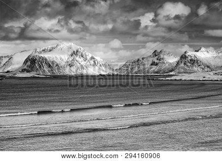 Sandbotnen landscape in Lofoten Archipelago 